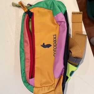 Cotopaxi Colorful Belt Bag with Yellow and Pink